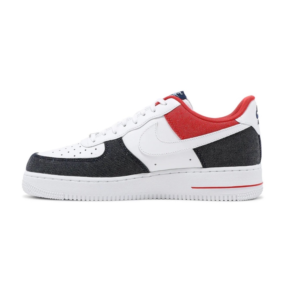 Nike Air Force 1 '07 LX 'White Red Denim' - Picture 3 of 12